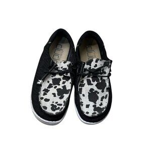 Hey Dude Wendy Boho Cow Wild Size 6 Shoes Cloud Slip On Sneakers